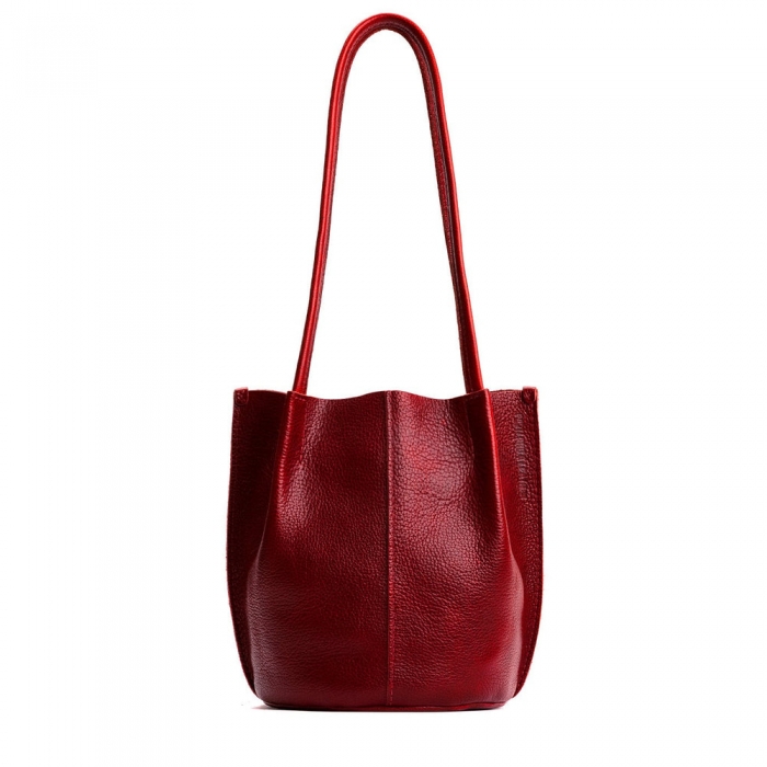 Portland Devan Bucket Tote - Chili Red