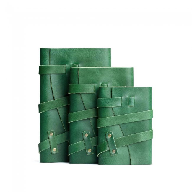 Portland Leather Wrap Journal - Cowboy Mint