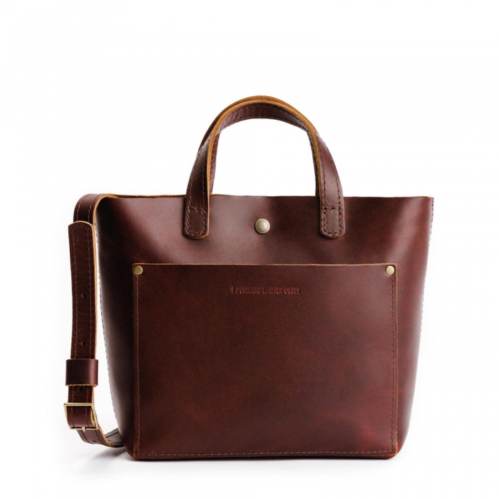 Portland Mini Crossbody Tote - Cognac