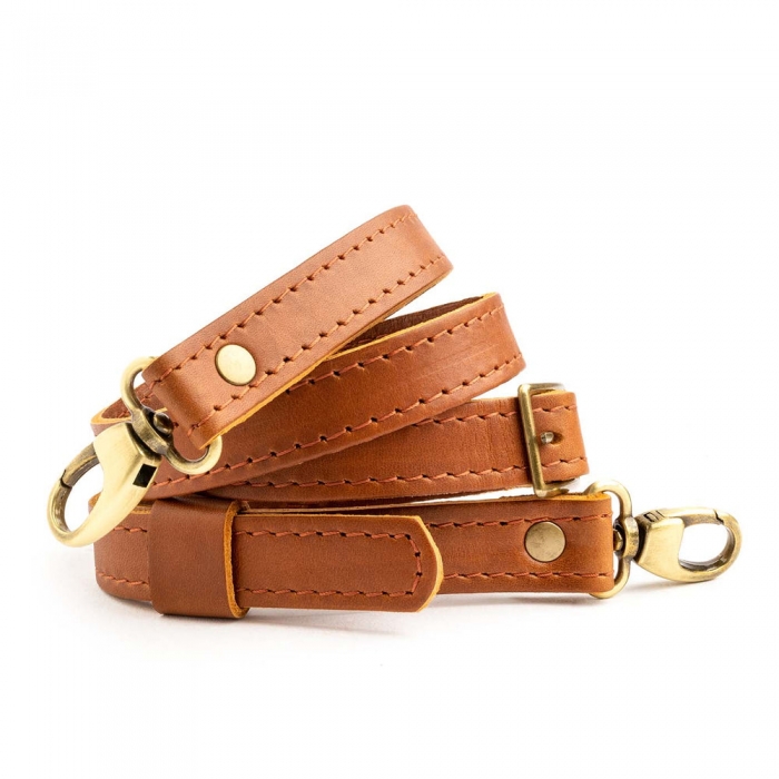 Portland Leather Crossbody Strap - Honey