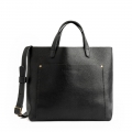 Portland Medium Crossbody Tote - Pebbled black
