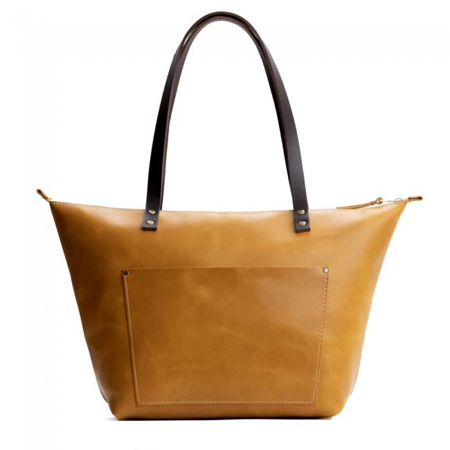 Portland Leather Tote Bag - Mango