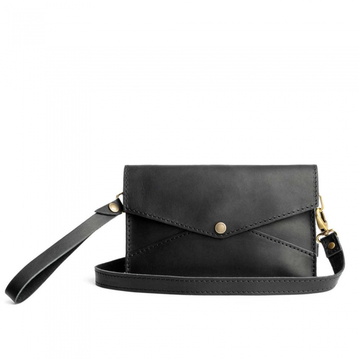 Portland Envelope Convertible Crossbody - Black