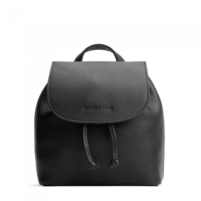 Portland Bucket Backpack - Pebbled black