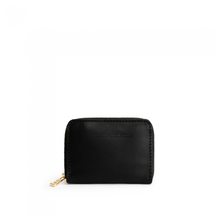 Portland Small Zip Wallet - Black