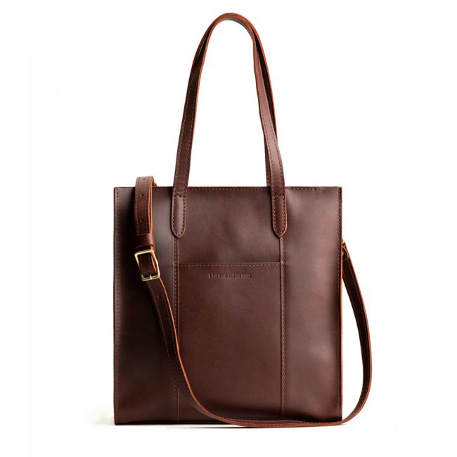 Portland Large Lola Zipper Crossbody Tote - Cognac
