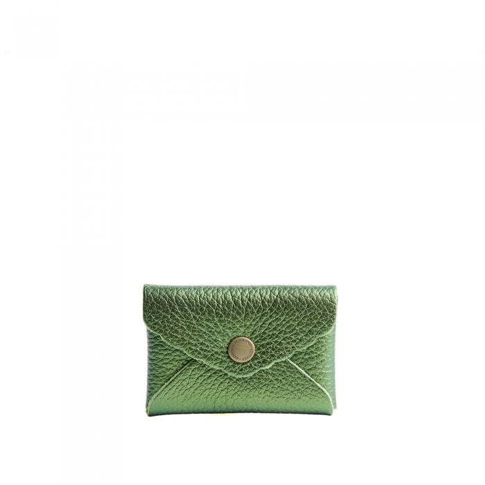 Portland Mini Daisy Wallet - Metallic Greench