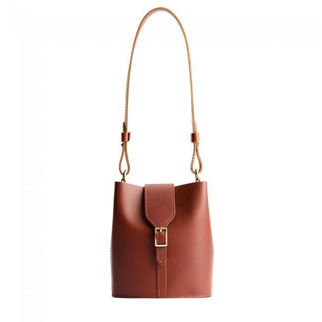 Portland Polly Bucket Bag - Chestnut