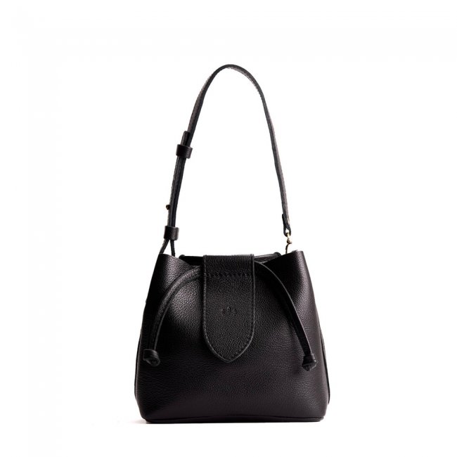 Portland Firefly Bucket Bag - Pebbled black
