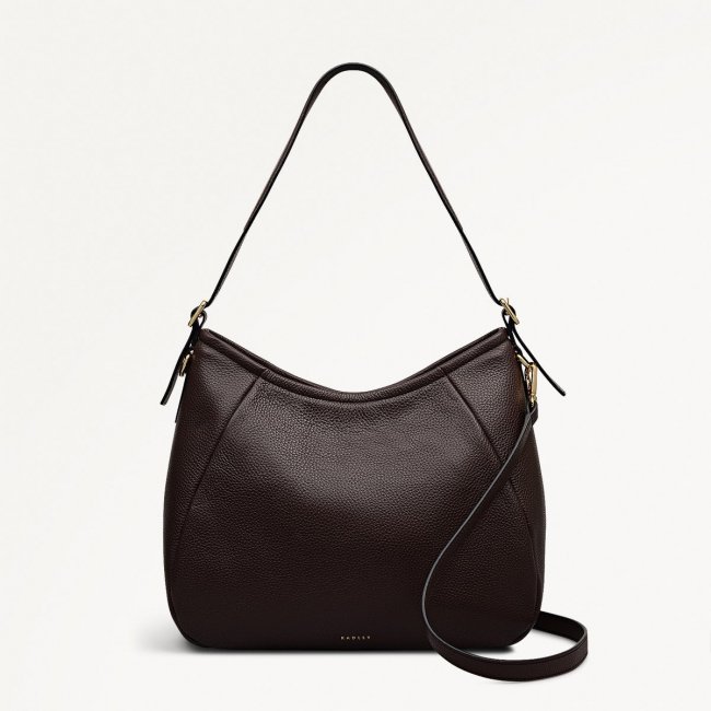 Radley London Eastney Street - Medium Ziptop Shoulder - Dark Oak