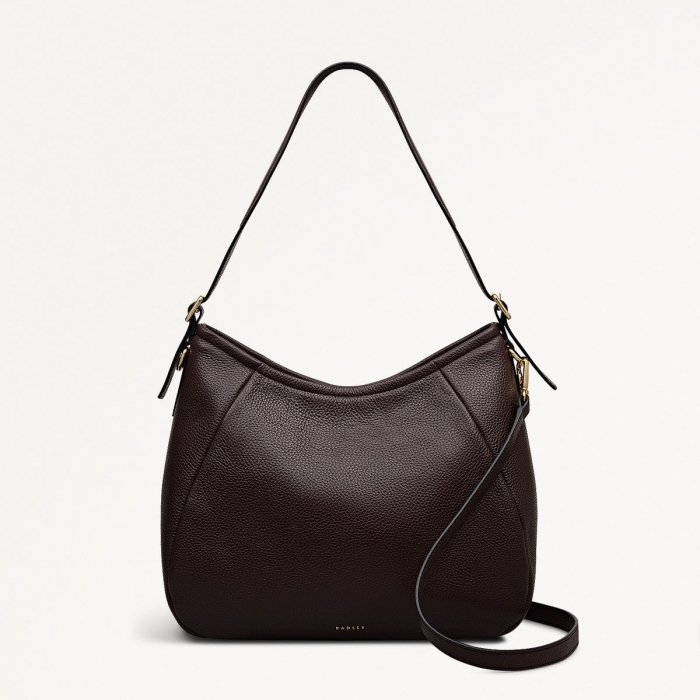 Radley London Eastney Street - Medium Ziptop Shoulder - Dark Oak