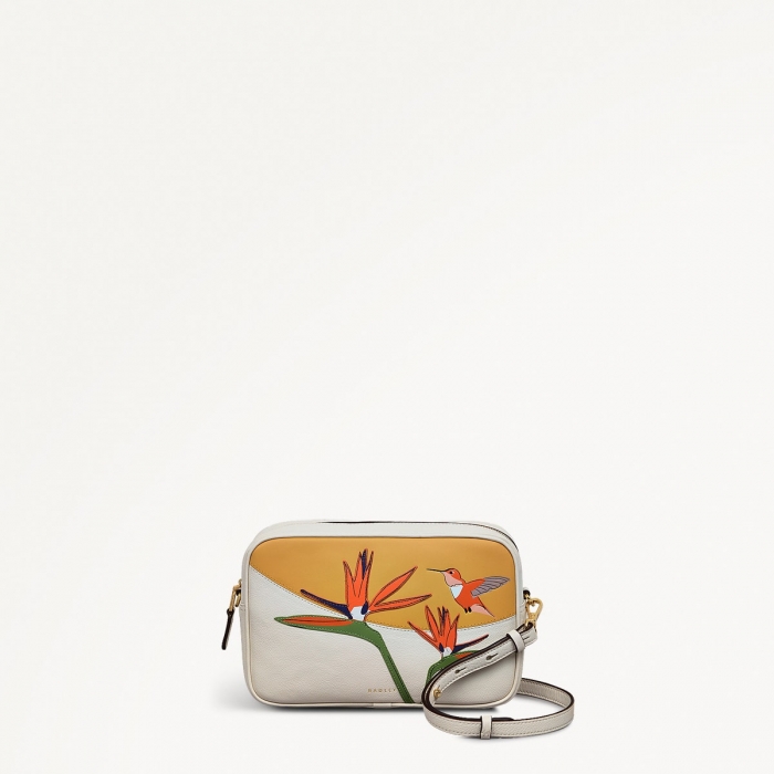 Radley London Birds Of Paradise - Small Zip Around Cross Body - Chalk
