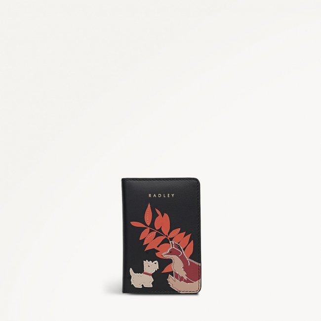 Radley London Fleeting Fox - Small Card Holder - Black Radley London Fleeting Fox - Small Card Holder - Black