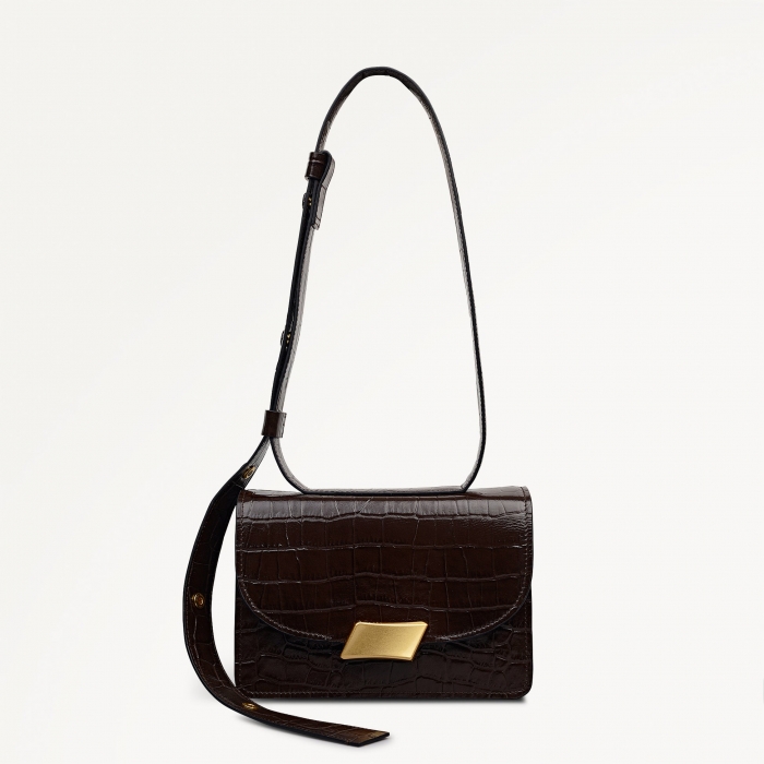 Radley London The Belsize - Small Flapover Shoulder - Dark Oak