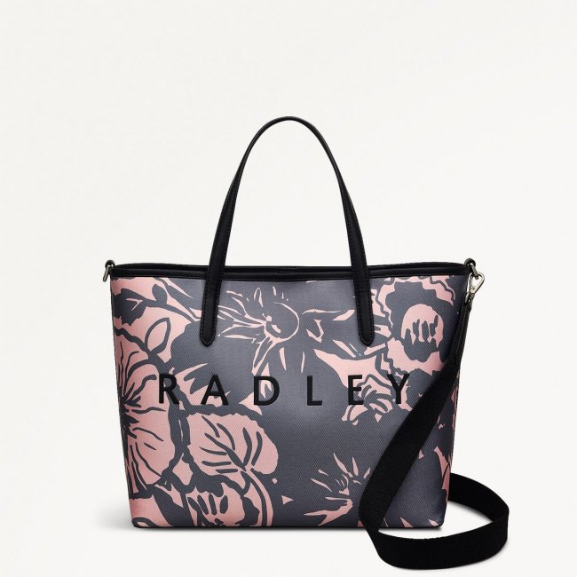Radley London Southwell Gardens - Floral - Medium Open Top Grab - Black