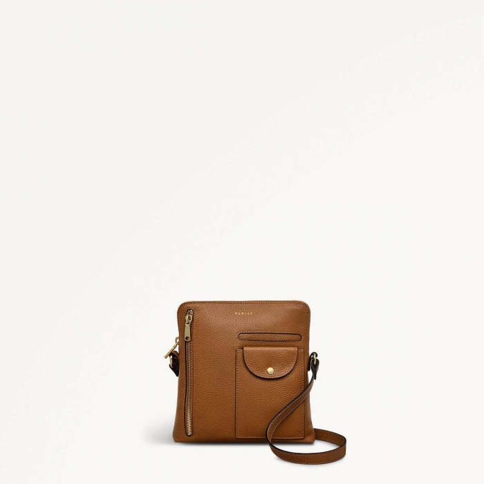 Radley London Ridge Park - Small Ziptop Crossbody - Caramel