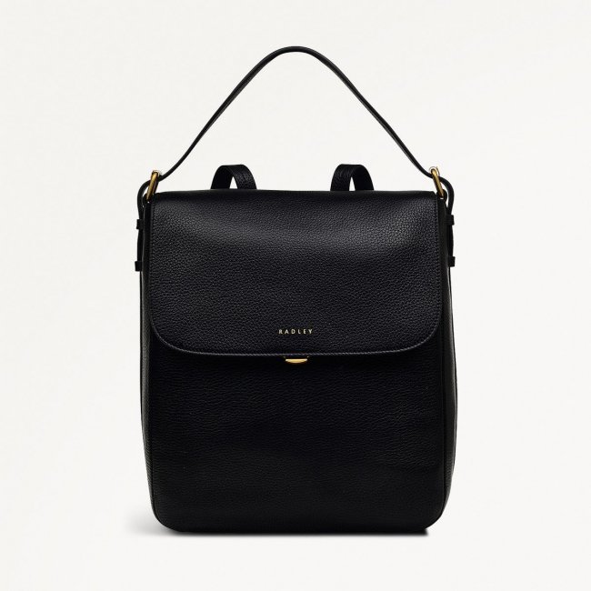 Radley London Grafton Street - Medium Flapover Backpack - Black
