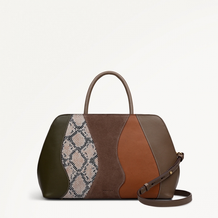 Radley London Liverpool Street - Medium Ziptop Grab - Coffee