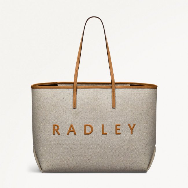 Radley London Sutherland Row - Large Open Top Tote - Saddle