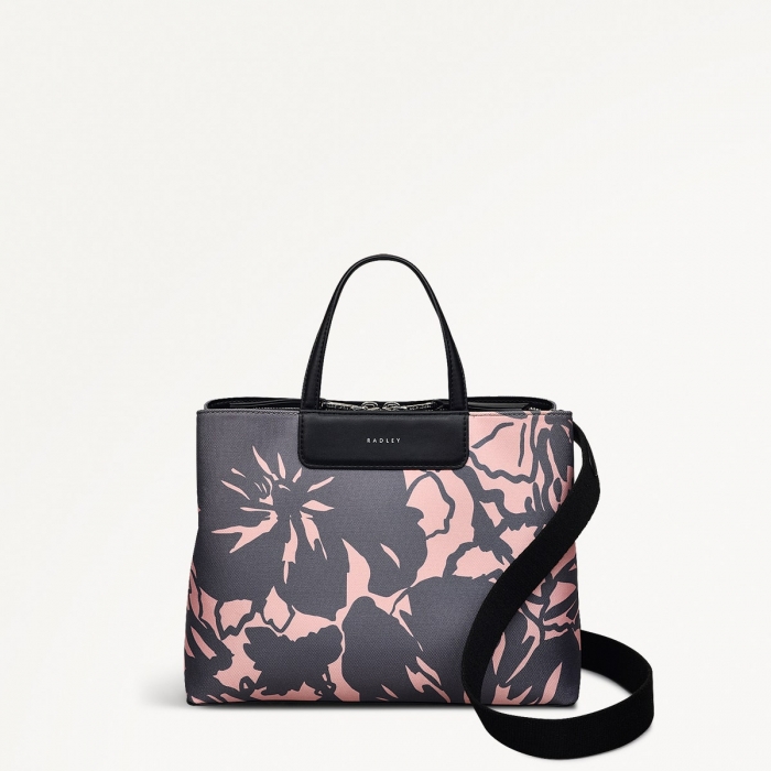 Radley London Southwell Gardens - Floral - Medium Ziptop Grab - Black