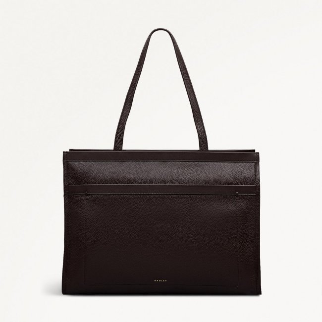 Radley London Alba Place - Large Ziptop Workbag - Dark Oak