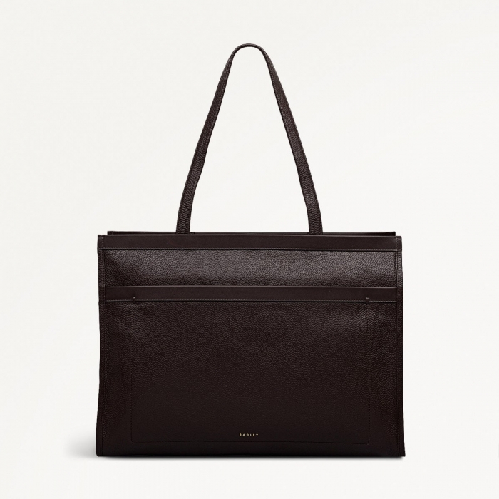 Radley London Alba Place - Large Ziptop Workbag - Dark Oak