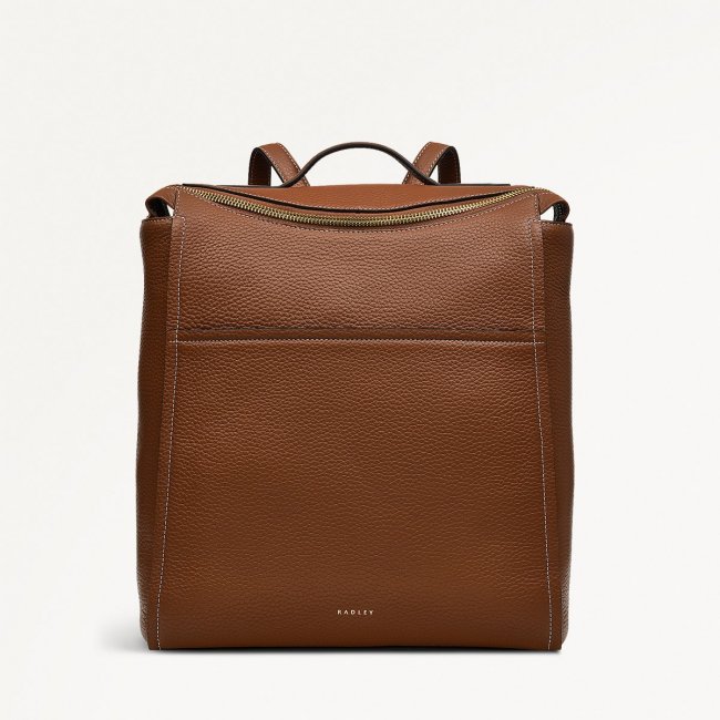 Radley London Oak Street - Medium Ziptop Backpack - Saddle
