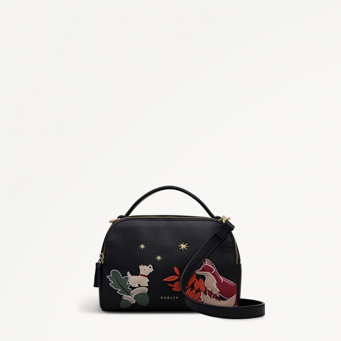 Radley London Fleeting Fox - Small Ziptop Cross Body - Black