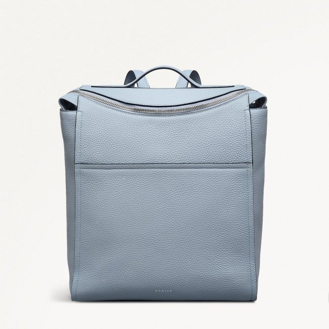 Radley London Oak Street - Medium Ziptop Backpack - Smoke Blue