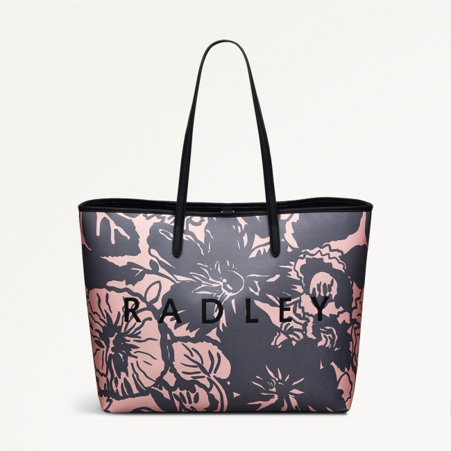 Radley London Southwell Gardens - Floral - Large Open Top Tote - Black
