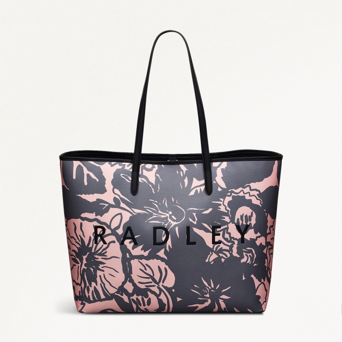 Radley London Southwell Gardens - Floral - Large Open Top Tote - Black
