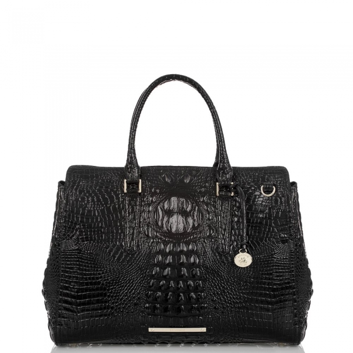 Brahmin Finley Black Carryall Satchel | Black Melbourne ID:Brahmin-203110