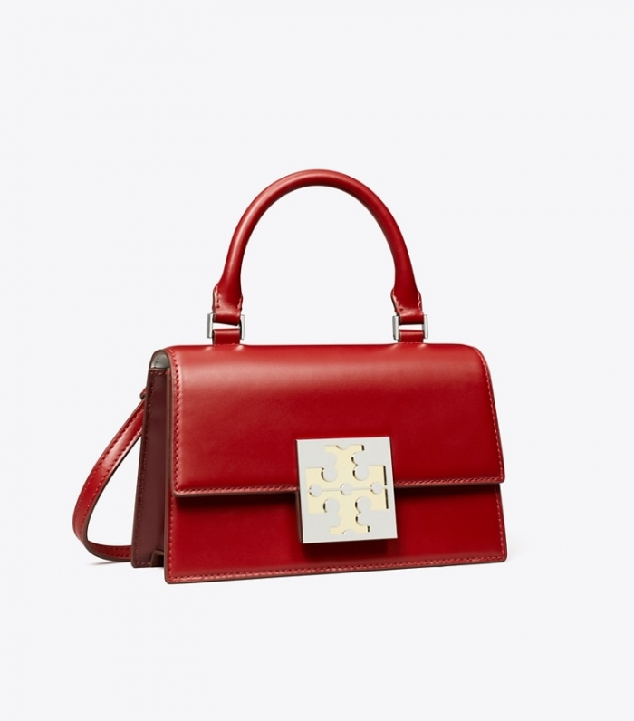 Tory Burch BON BON COLORBLOCK MINI BAG - Brick