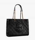 Tory Burch FLEMING SOFT CHAIN TOTE - Black Tory Burch FLEMING SOFT CHAIN TOTE - Black