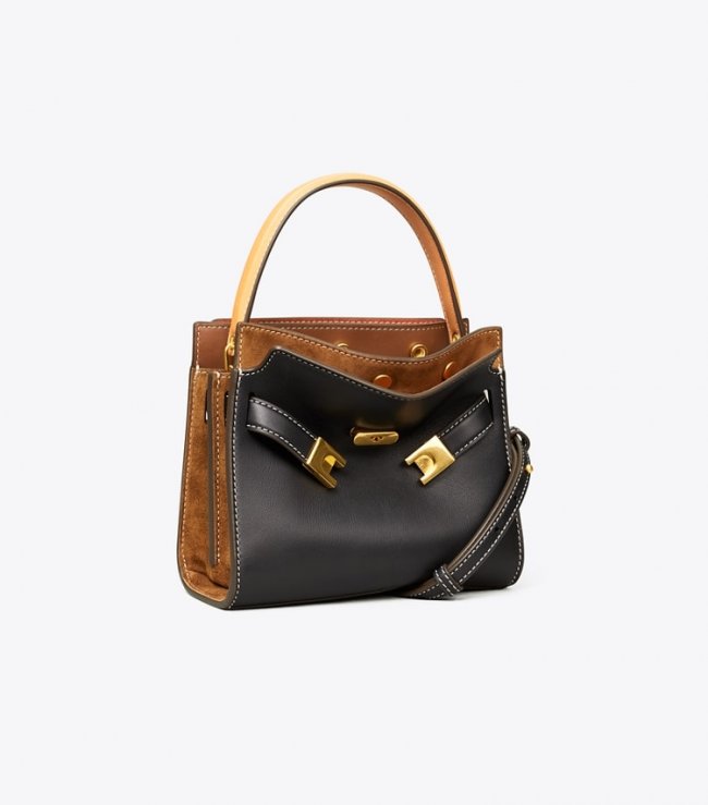 Tory Burch PETITE LEE RADZIWILL DOUBLE BAG - Black