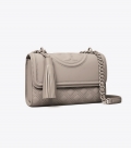 Tory Burch SMALL FLEMING MATTE CONVERTIBLE SHOULDER BAG - Gray Heron Tory Burch SMALL FLEMING MATTE CONVERTIBLE SHOULDER BAG - Gray Heron