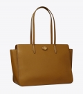 Tory Burch ROBINSON PEBBLED TOTE - Bistro Brown Tory Burch ROBINSON PEBBLED TOTE - Bistro Brown