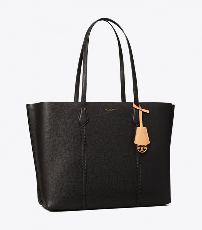 Tory Burch PERRY TRIPLE-COMPARTMENT TOTE BAG - Black