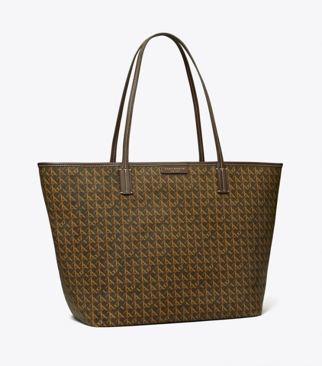 Tory Burch EVER-READY ZIP TOTE - Chocolate