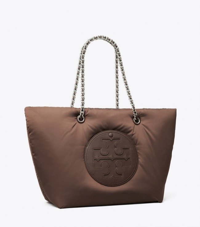 Tory Burch ELLA CHAIN SOFT TOTE - Tempranillo