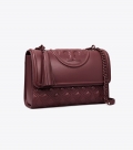 Tory Burch FLEMING CONVERTIBLE SHOULDER BAG - Wine Tory Burch FLEMING CONVERTIBLE SHOULDER BAG - Wine