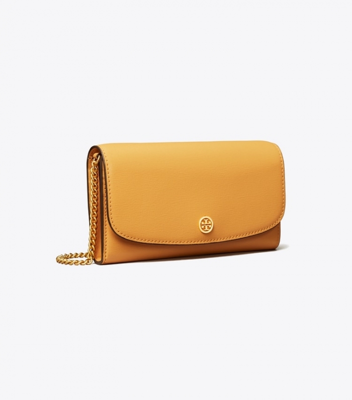 Tory Burch ROBINSON CHAIN WALLET - English Ochre