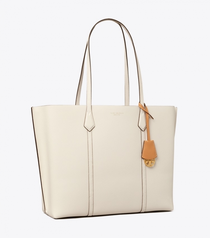 Tory Burch PERRY TRIPLE-COMPARTMENT TOTE BAG - New Ivory