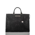 Brahmin Leather Business Tote Bag | Black Melbourne ID:Brahmin-203469