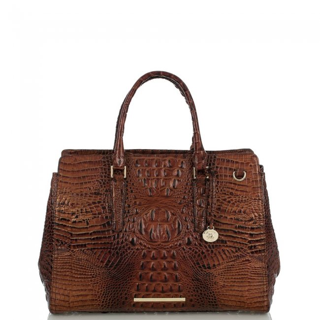 Brahmin Finley Leather Carryall Bag | Pecan Melbourne ID:Brahmin-203111