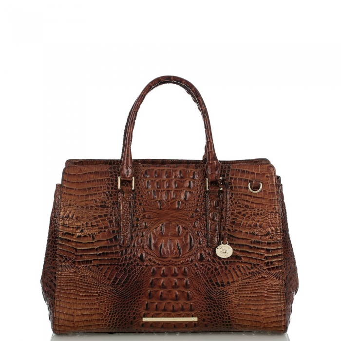 Brahmin Finley Leather Carryall Bag | Pecan Melbourne ID:Brahmin-203111