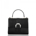 Brahmin Luxe Mini Francine Black Topsail ID:Brahmin-202532 Brahmin Luxe Mini Francine Black Topsail ID:Brahmin-202532