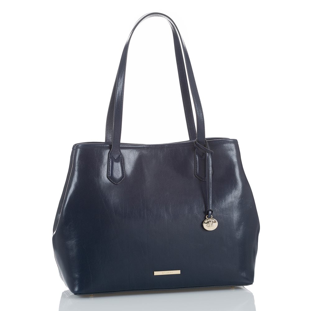 Brahmin Medium Julian Navy Topsail ID:Brahmin-202755
