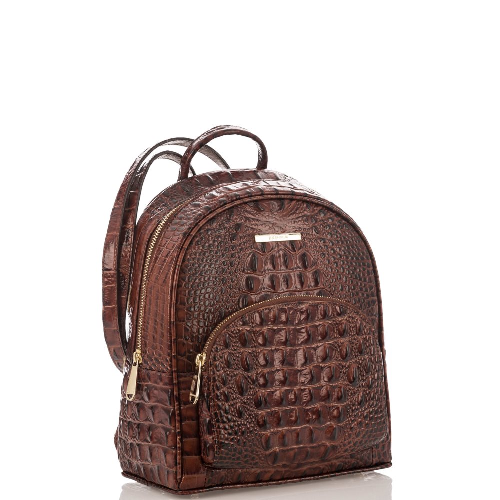 Brahmin Mini Dartmouth | Brown Leather Mini Backpack ID:Brahmin-203531
