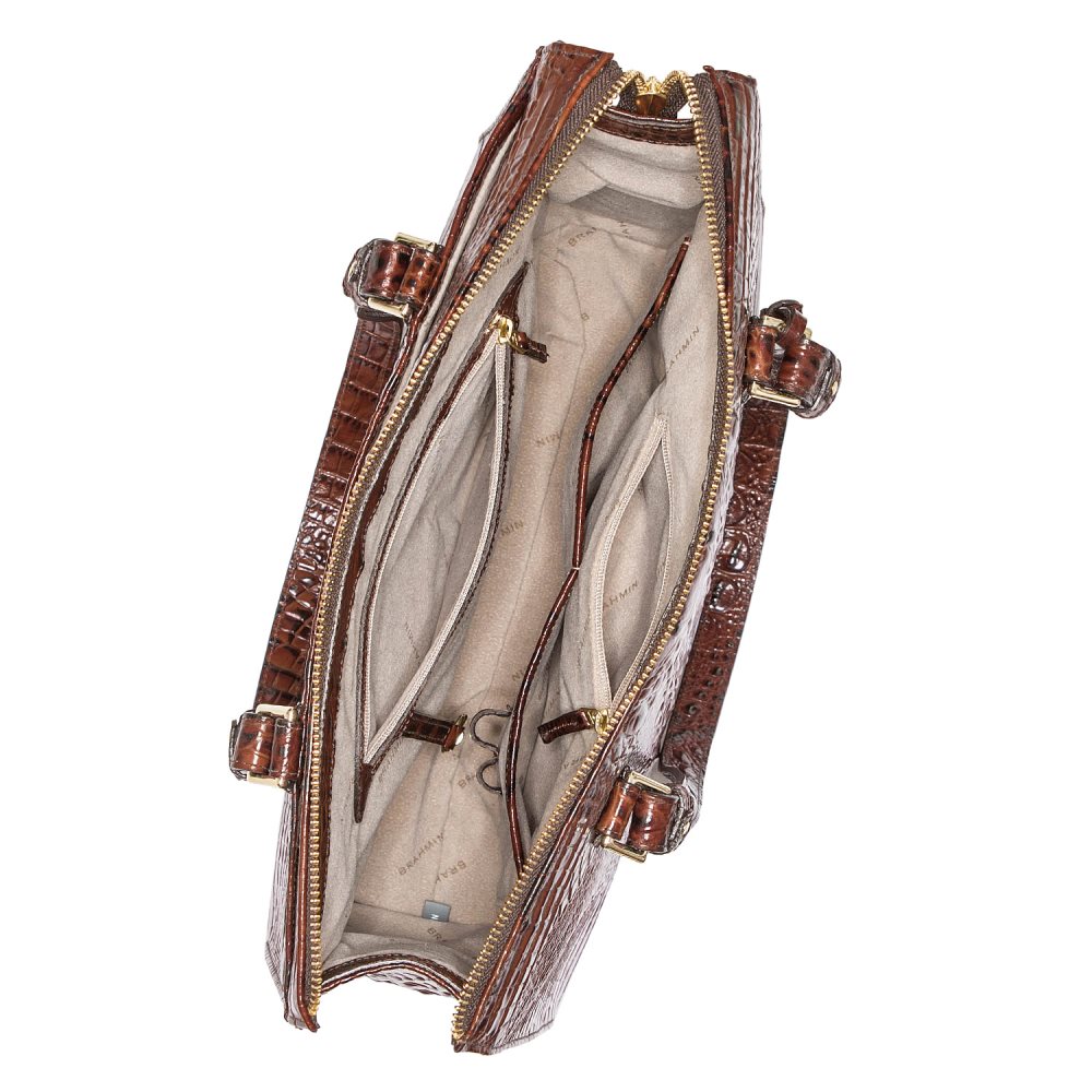 Brahmin Anywhere Leather Tote Handbag | Pecan Melbourne ID:Brahmin-202794